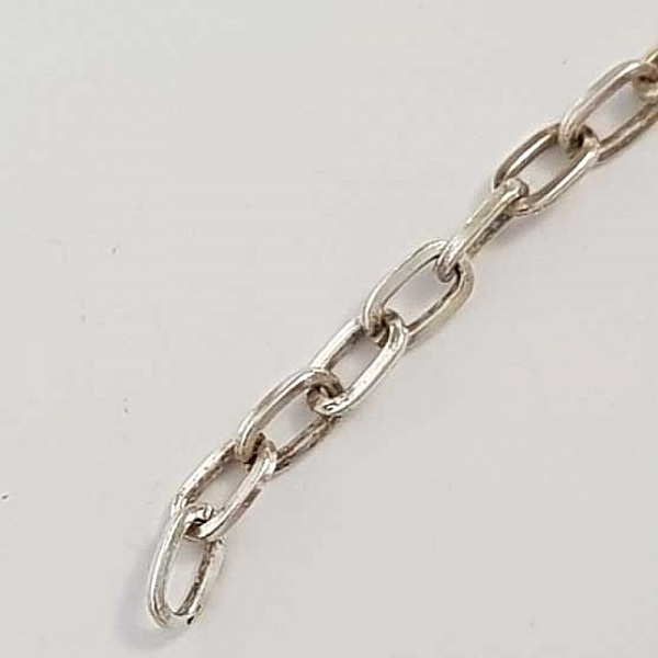 0.50 cm de chaine plate Argent N&deg;04 9 x 5 mm