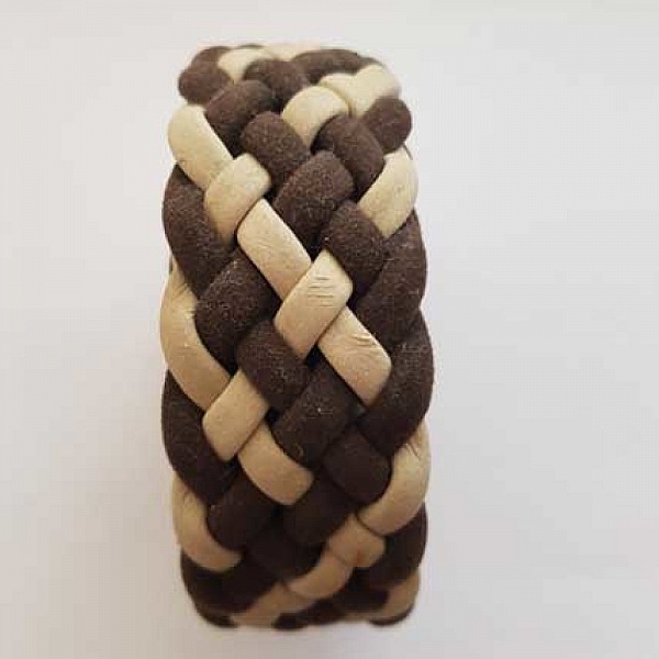 0.86 m&egrave;tre cuir tress&eacute; n&deg;18 30 mm