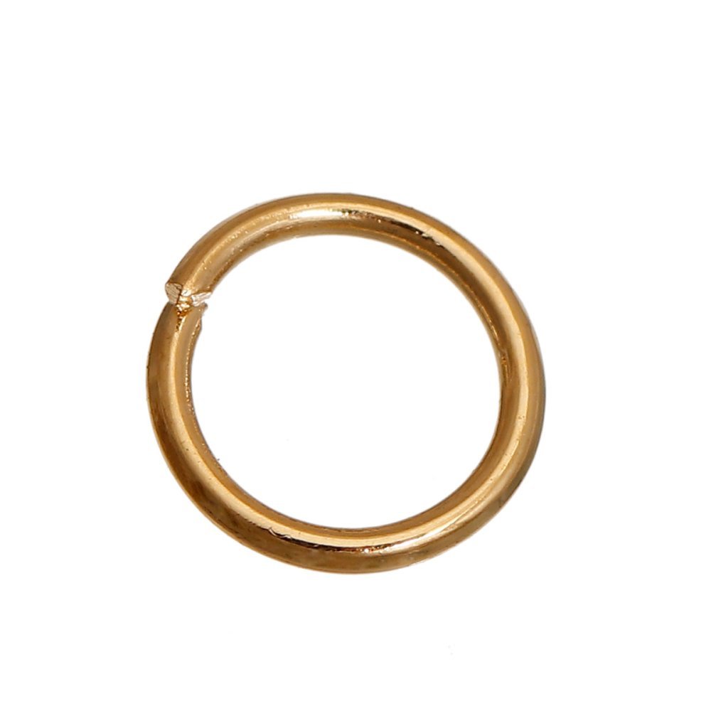 10 åpne koblingsringer 06 mm 01 14K gullbelagt