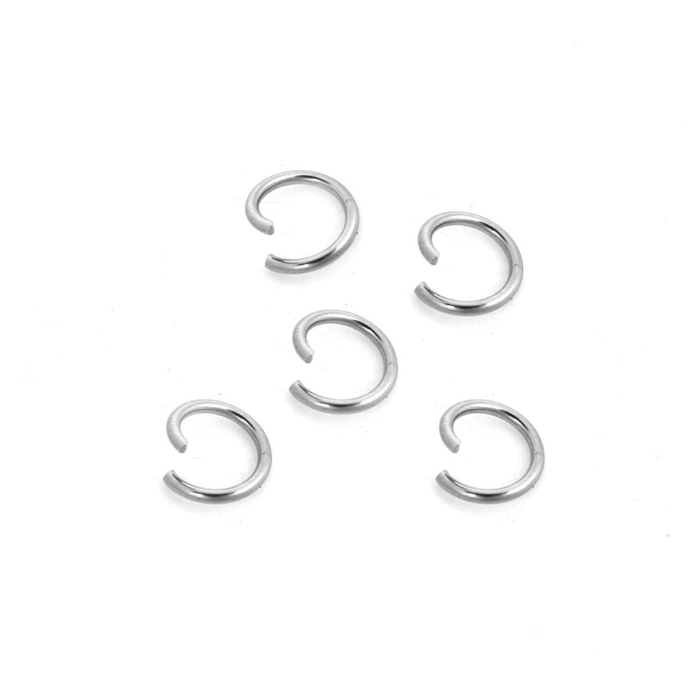 10 Åpne koblingsringer 08 mm rustfritt