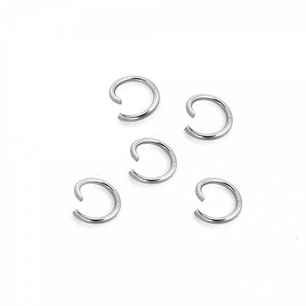 10 &Aring;pne koblingsringer 08 mm rustfritt