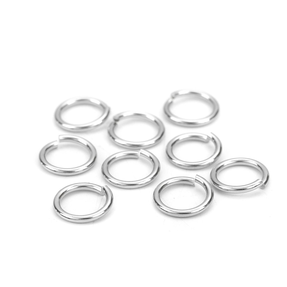 10 Åpne koblingsringer 11 mm Rustfritt