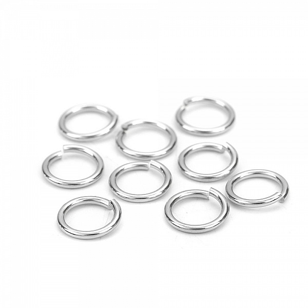 10 &Aring;pne koblingsringer 11 mm Rustfritt