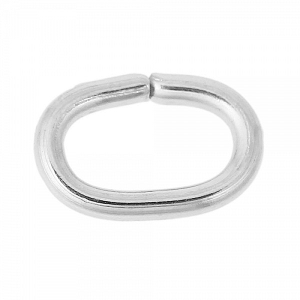 10 &Aring;pne ovale skj&oslash;teringer 07 X 5 mm Rustfritt st&aring;l