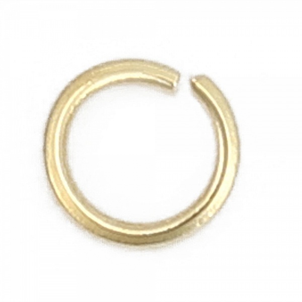 10 &Aring;pne koblingsringer 03 mm Rustfritt st&aring;l gullbelagt