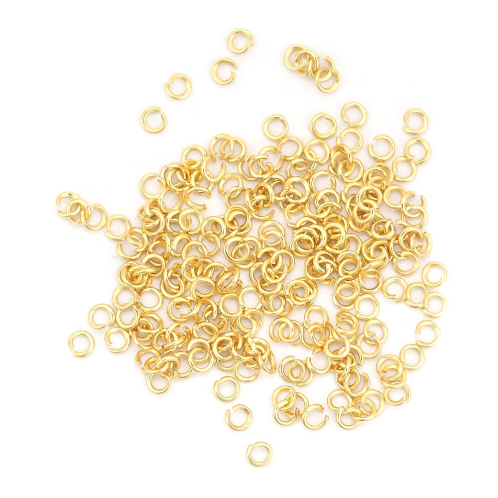 10 Åpne skjøteringer 03 mm Rustfritt stål forgylt nr. 02