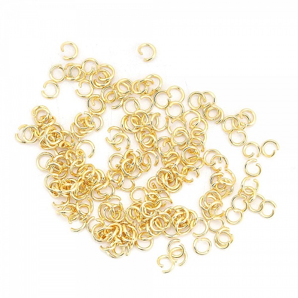 10 &Aring;pne skj&oslash;teringer 04 mm Rustfritt st&aring;l forgylt nr. 02