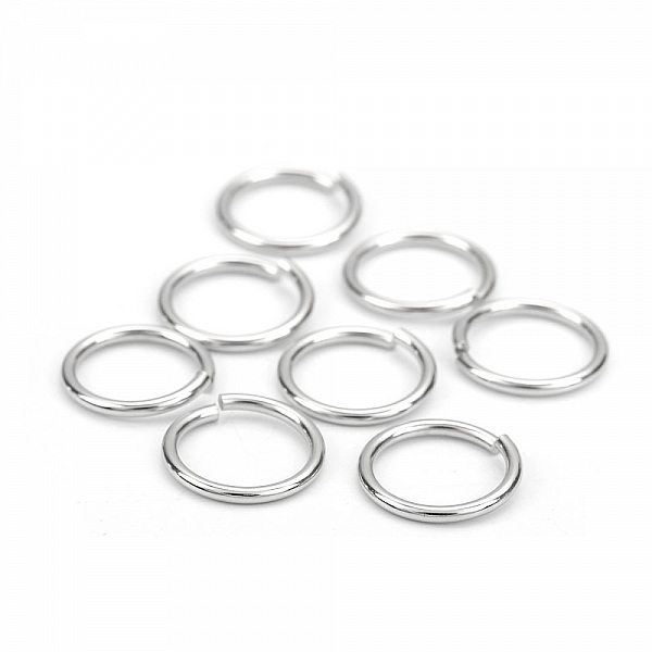 10 &aring;pne koblingsringer 13 mm rustfritt