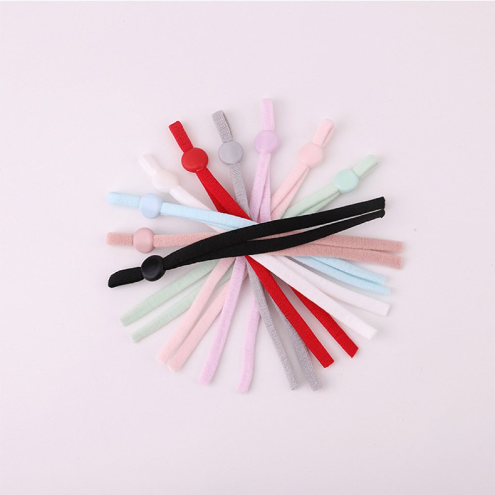 10 rosa elastiske ledningsbånd med justerbar spenne for maske ...