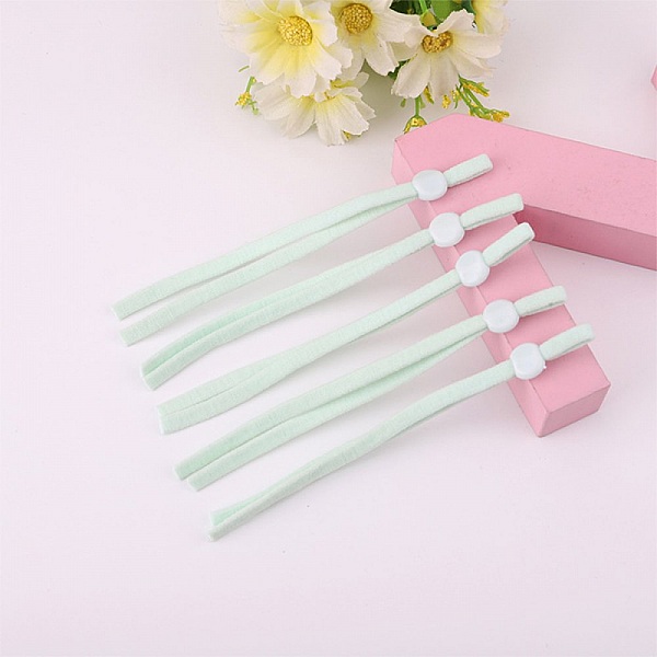 10 mintgr&oslash;nne elastiske snorb&aring;nd med justerbar spenne for maske ...