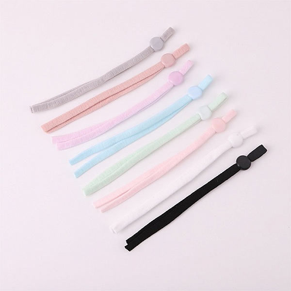 10 rosa elastiske ledningsb&aring;nd med justerbar spenne for maske ...