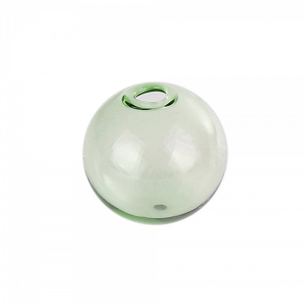 10 glasskuler runde 12mm Gr&oslash;nn til &aring; fylle