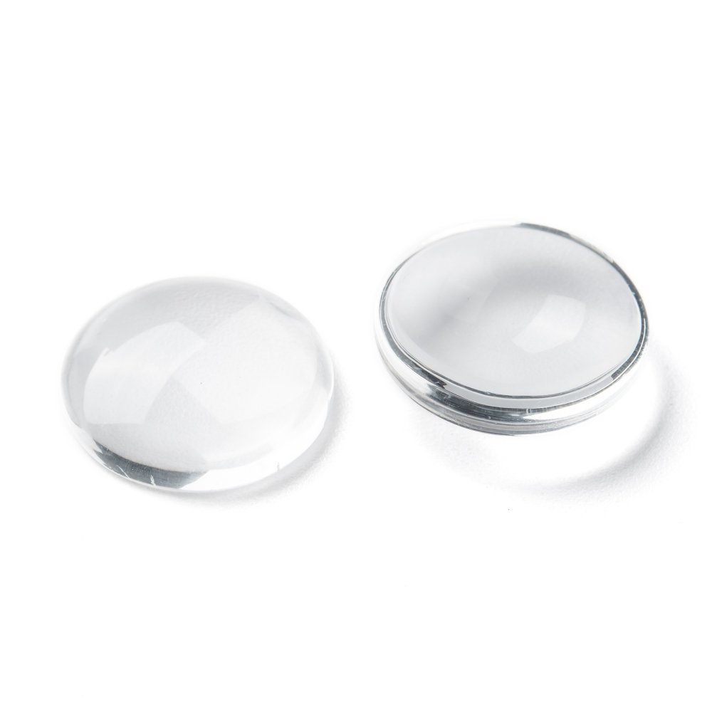 10 Cabochons runde 40 mm klart glass R016-40