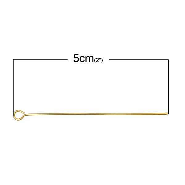 10 spiker 50 mm &oslash;yebolt 18K gullbelagt