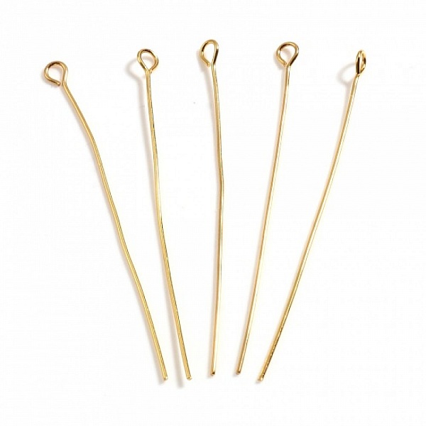 10 Clous &agrave; tiges &agrave; t&ecirc;te ronde acier inoxydable 50 mm Dor&eacute;