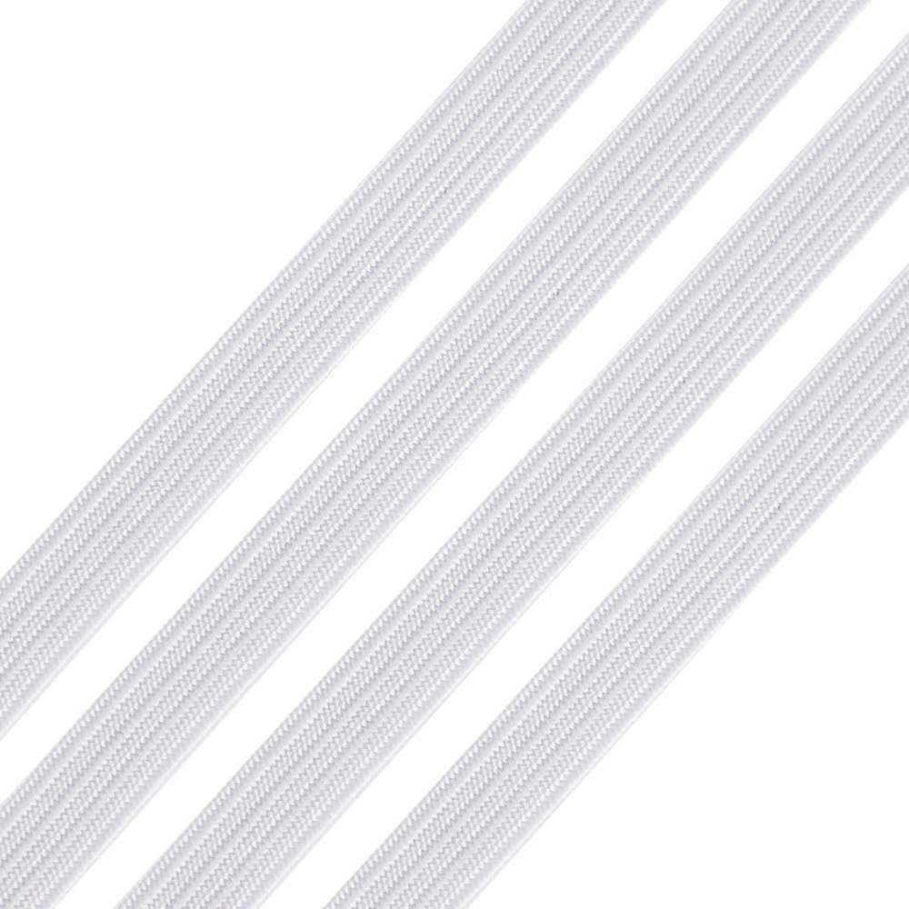 10 Meter Flatmaske elastisk 5 mm HVIT N°02