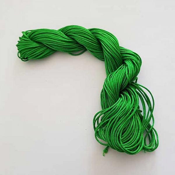 10 M&egrave;tres de Cordons 2 mm Nylon Tress&eacute;s Vert Fonc&eacute;