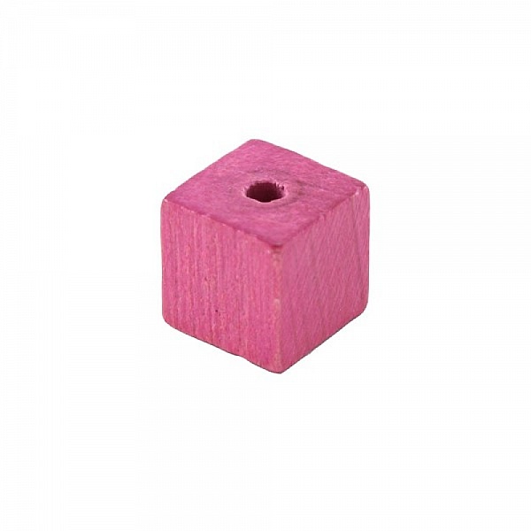 10 treperler kube / firkant 10 mm lys rosa