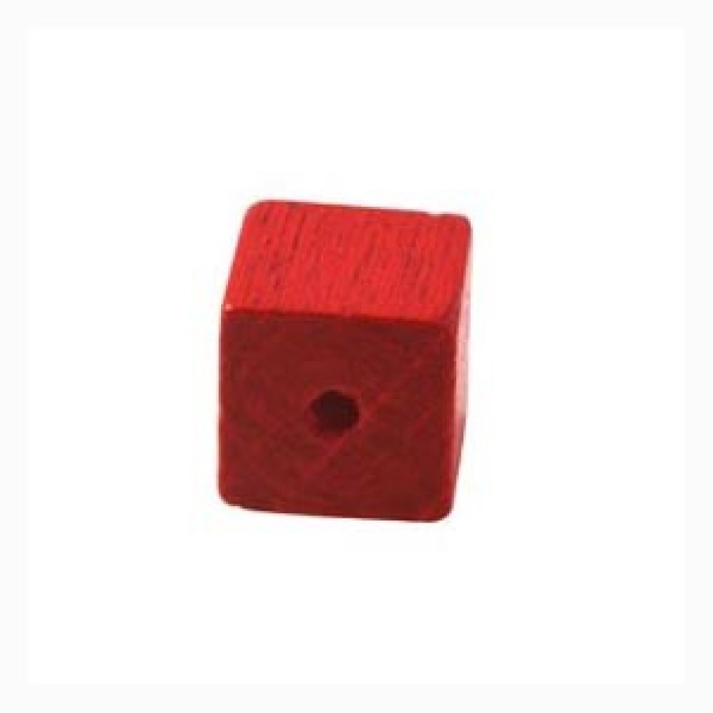 10 Treperler kube / firkant 10 mm Rød