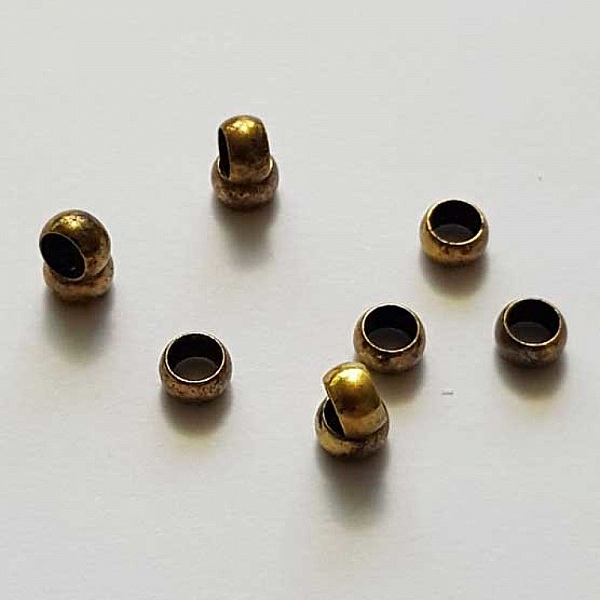 10 Perles &agrave; &eacute;craser de 3 mm Bronze