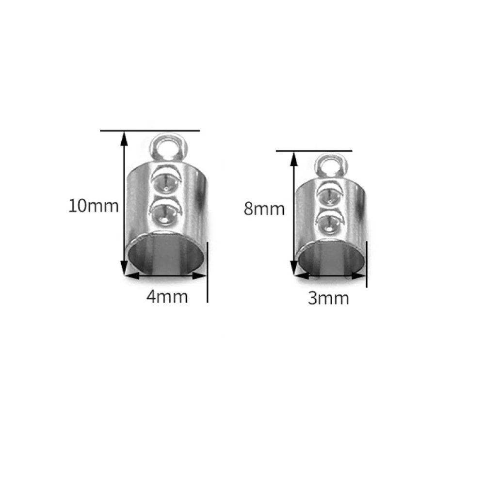 10 knuse-, klype-, bøye- og limspisser i rustfritt stål 4 mm x 10 mm