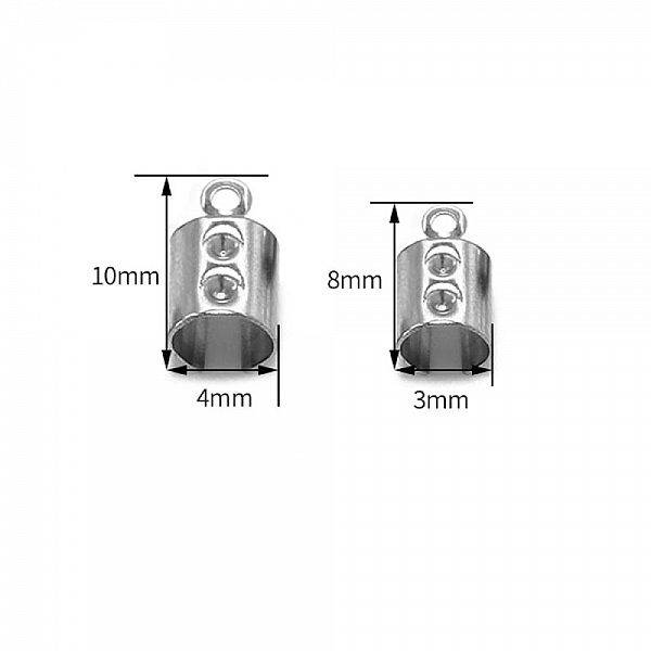 10 knuse-, klype-, b&oslash;ye- og limspisser i rustfritt st&aring;l 4 mm x 10 mm