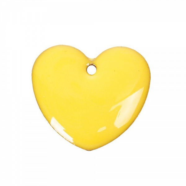 10 dobbeltsidige emaljerte s&oslash;lv paljetter hjerte N&deg;04