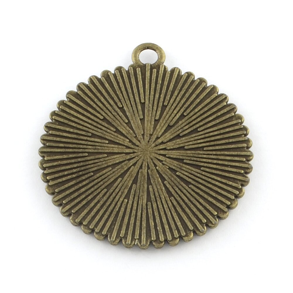10 x 25mm bronse cabochonholdere, cabochon anheng 31AB