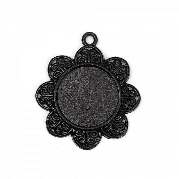 10 x 20mm Sorte cabochonholdere, cabochon anheng 8500