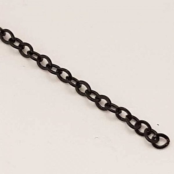 1.75 M de chaine Noir N&deg;06 3 x 2 mm