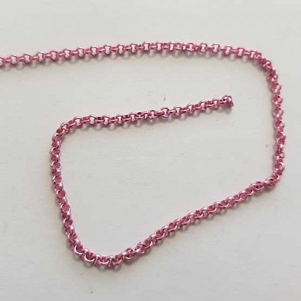1.75 m&egrave;tre de chaine plate Rose N&deg;13 02 x 02 mm
