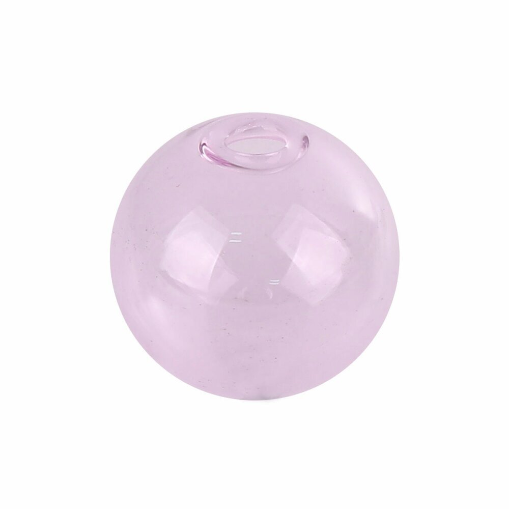 1 x 16 mm rund glasskule Rosa til fylling
