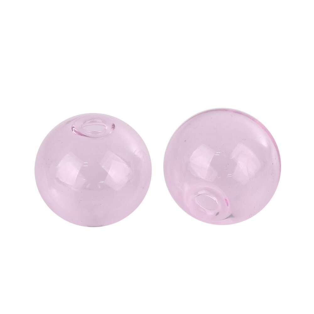 1 x 20mm rund glasskule rosa for å fylle