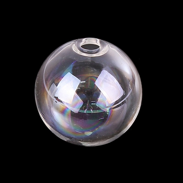 1 Rund glasskule 20mm AB Transparent for fylling