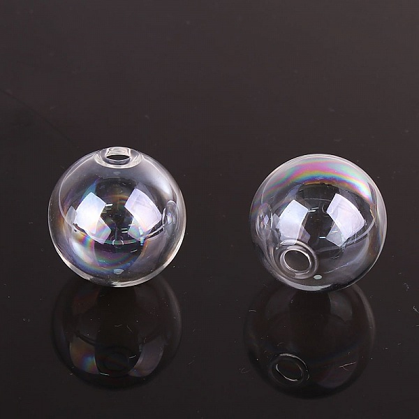 1 Rund glasskule 25mm AB Transparent for fylling