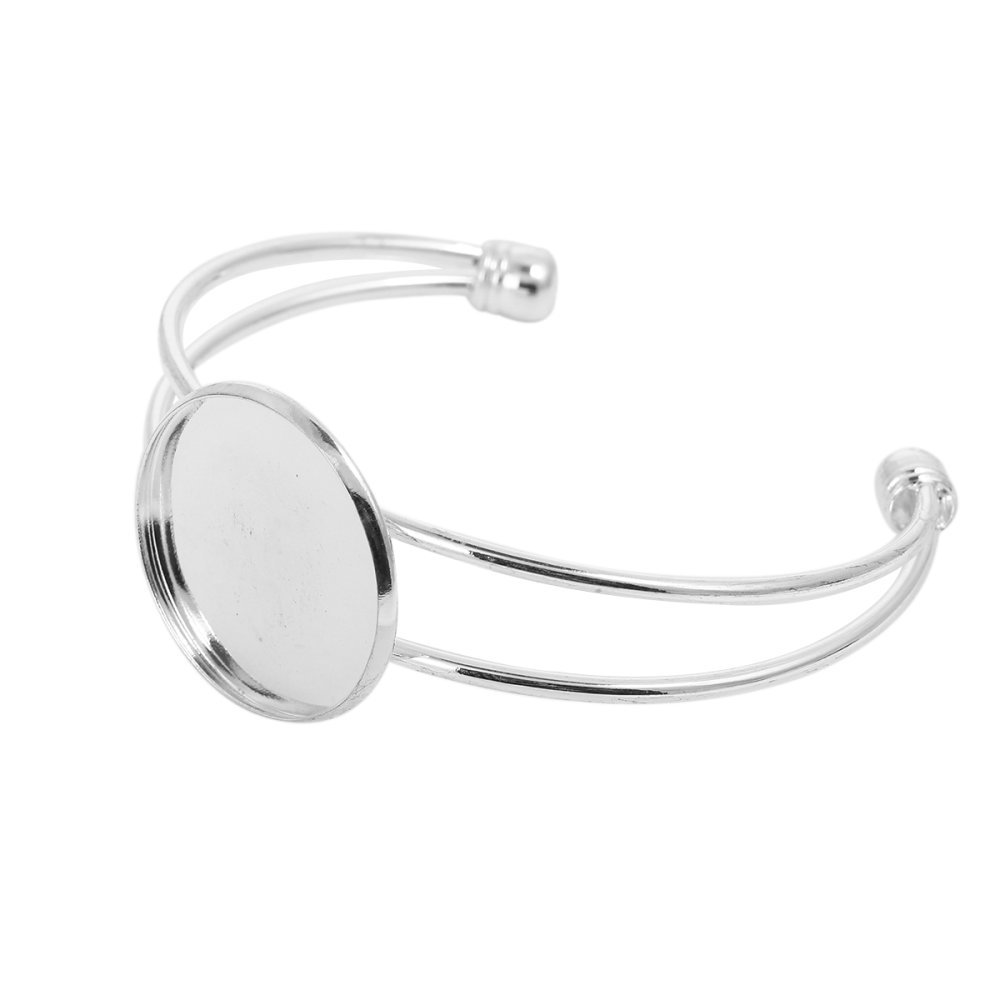 1 Cabochon støtte armbånd + 1 glass cabochon 25 mm N°01