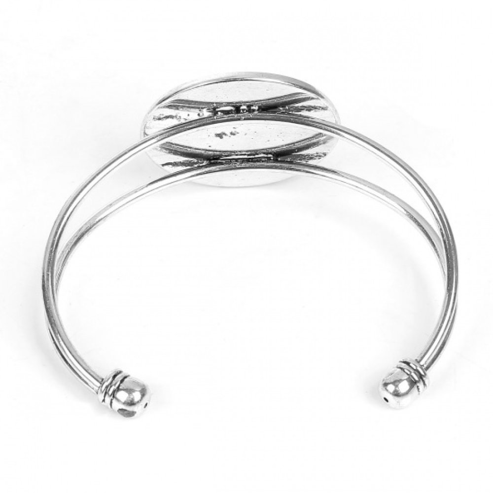 1 Cabochon støtte armbånd + 1 glass cabochon 30 mm N°01
