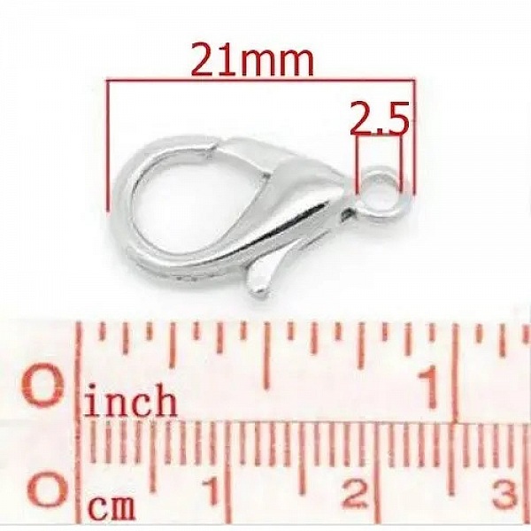 1 Karabinl&aring;s 21 x 12 mm S&oslash;lv V