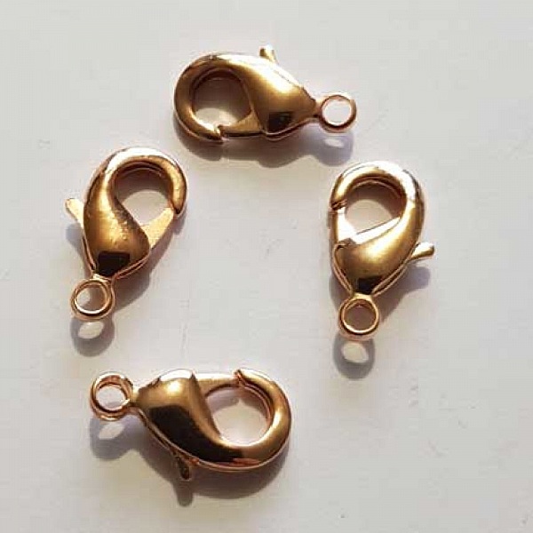 1 karabinkrok 15 x 08 mm Gold Ros&eacute;