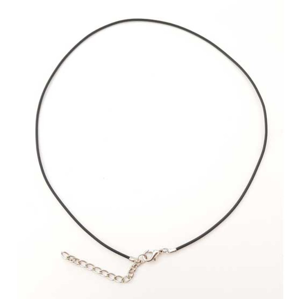 1 halskjede 48 cm rundt pvc 1,5 mm med karabinlås