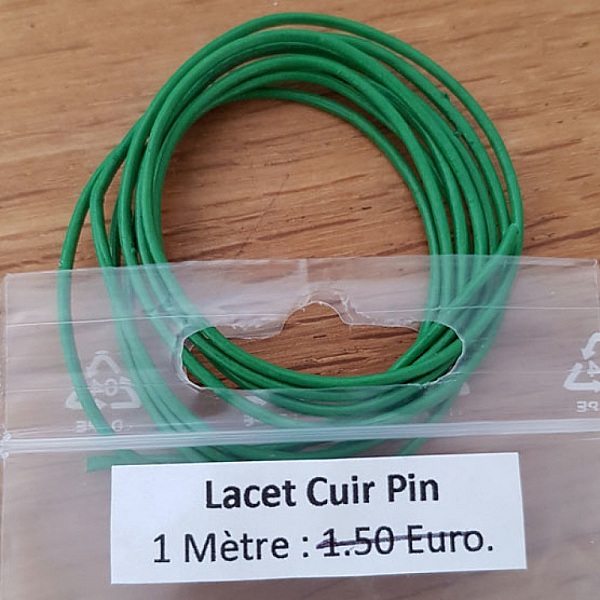 1 meter Glatt skinn rund snor Pin 1 mm