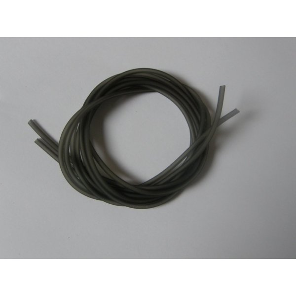 1 meter Pvc Hollow Cord 3 mm Smoke Grey