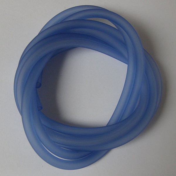 1 meter Pvc Hollow Cord 5 mm Bl&aring; Middels