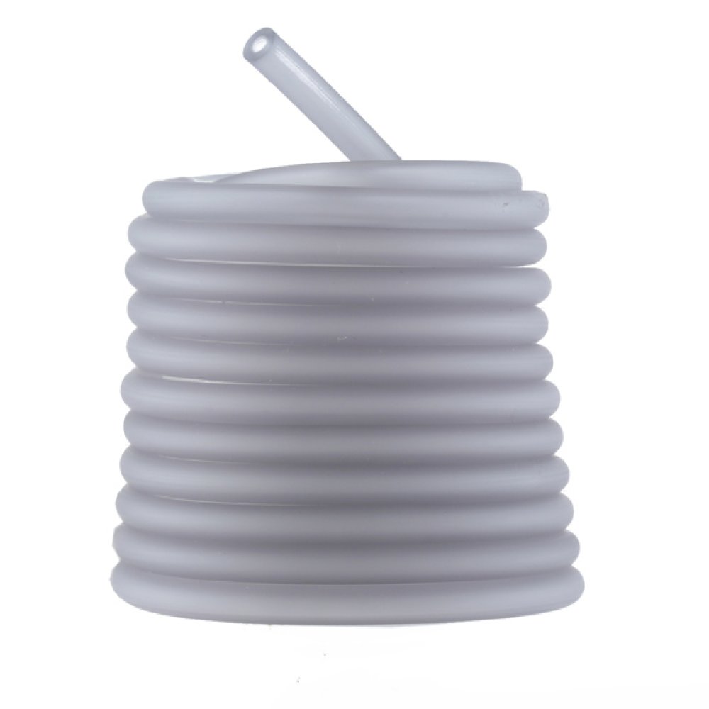 1 meter Pvc Hollow Cord 5 mm lys grå