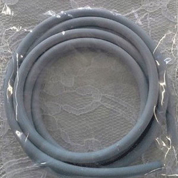 1 meter Pvc Hollow Cord 4 mm Dark Grey Pastell