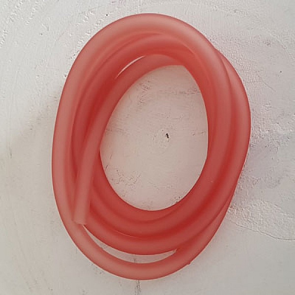 1 meter Pvc Hollow Cord 6,5 mm Lys Rosa