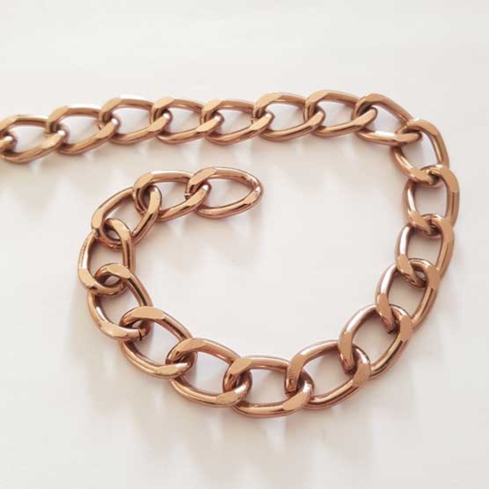 1 meter flat kjetting N°01 18 x 12 mm