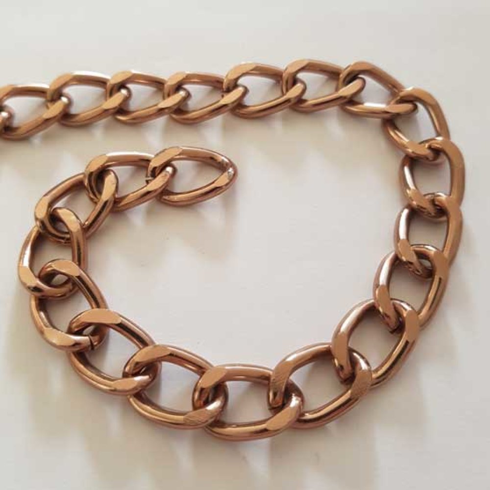 1 meter flat kjetting N°01 18 x 12 mm