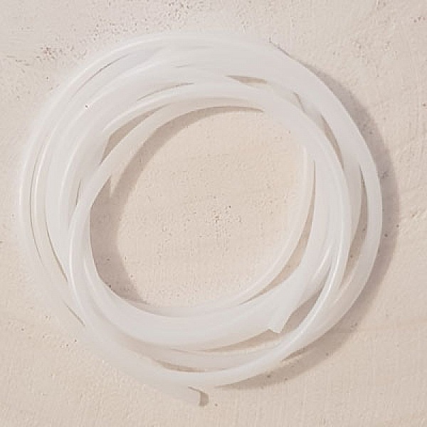 1 meter 2 mm hvit hul pvc-snor.