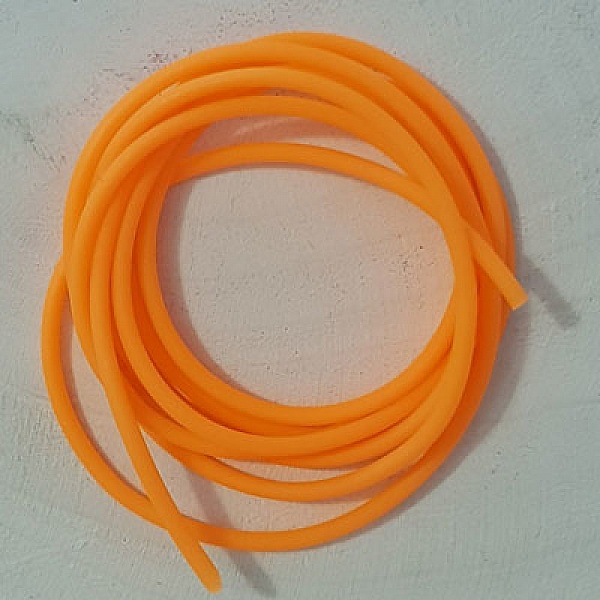 1 meter 2 mm fluorescerende oransje hul pvc-snor.